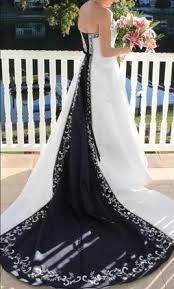 alfred angelo black and white wedding dress