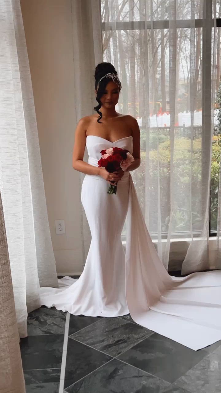 Christian Siriano, Custom Made Used Wedding Dress Save 80%