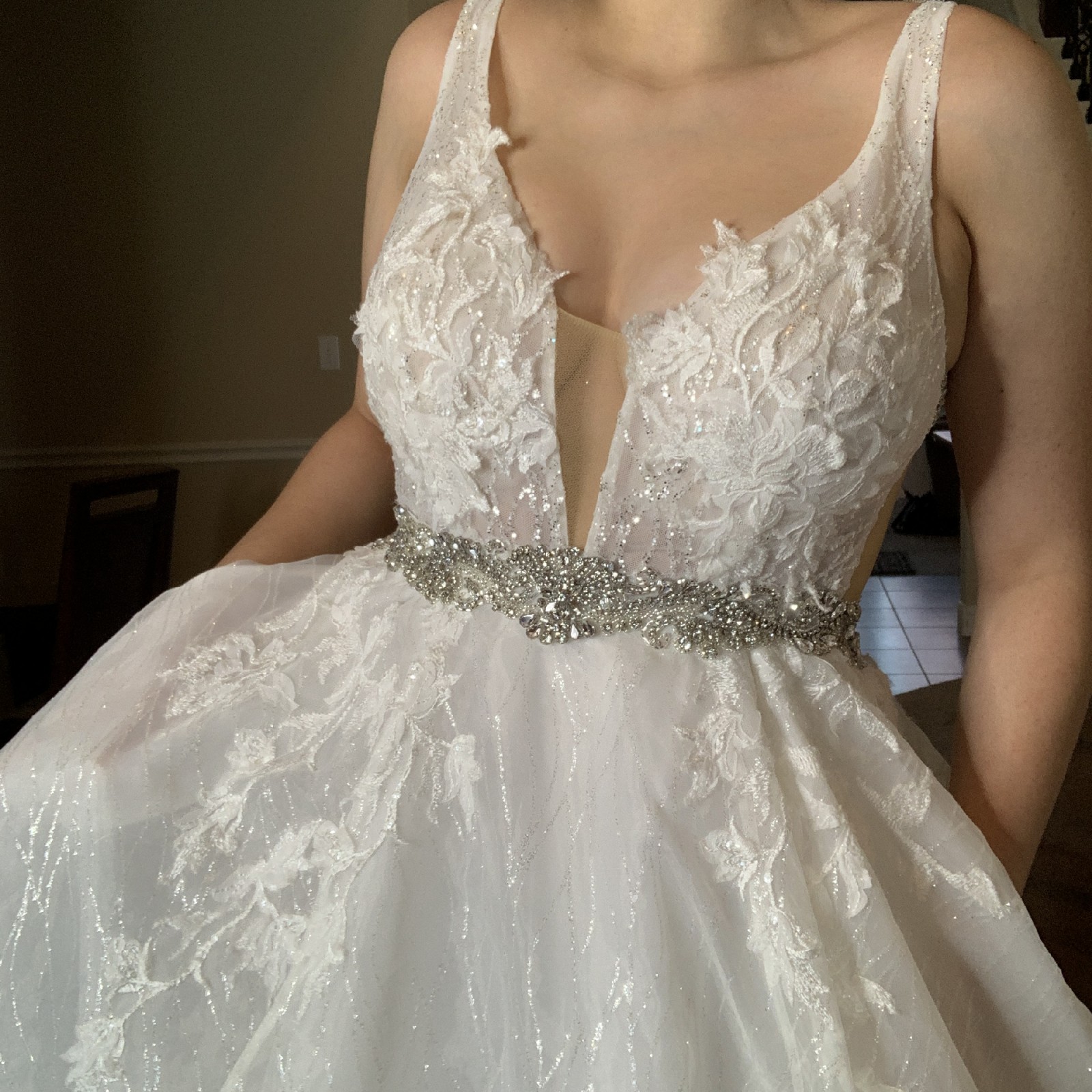 Calla Blanche Custom Made Sample Wedding Dress Save 64