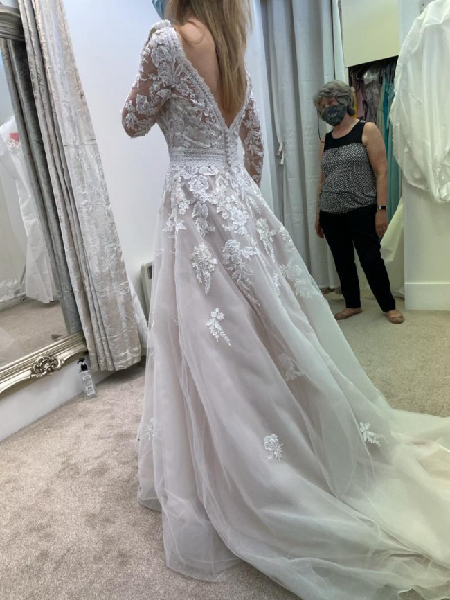 maggie sottero ivory over soft blush