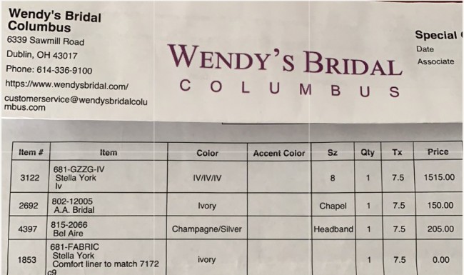 stella york sizing chart