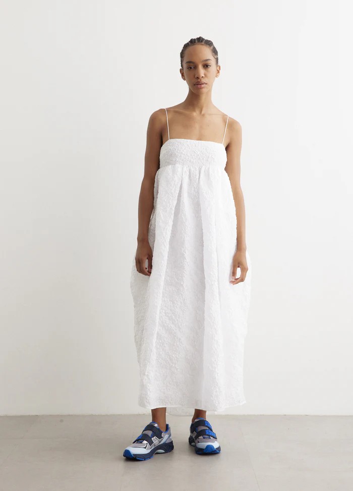 CECILIE BAHNSEN】 フリル スカラップヘム ワイドパンツ CECILIE