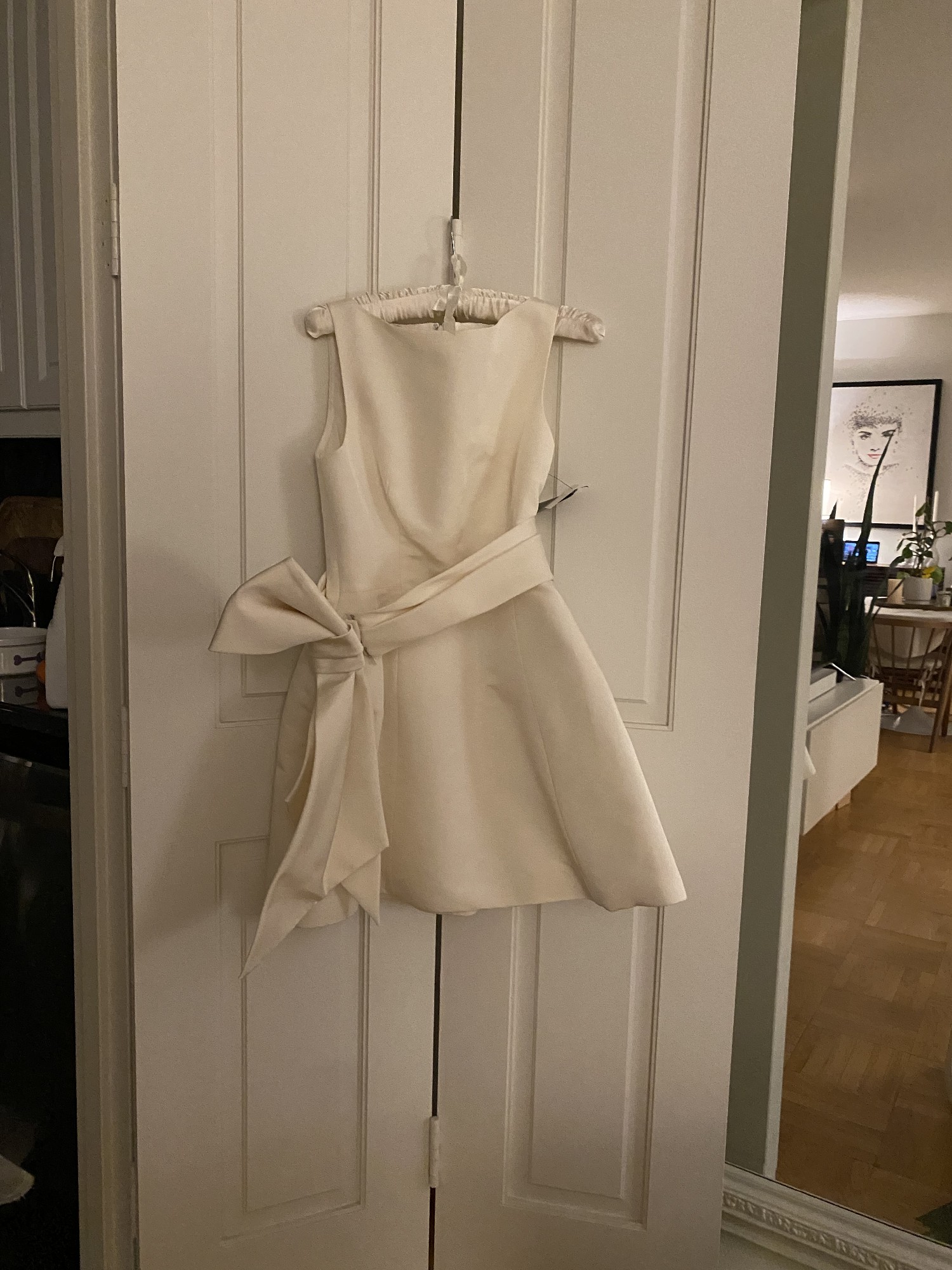 Silk mini dress Brandon Maxwell White size 4 US in Silk - 38343789