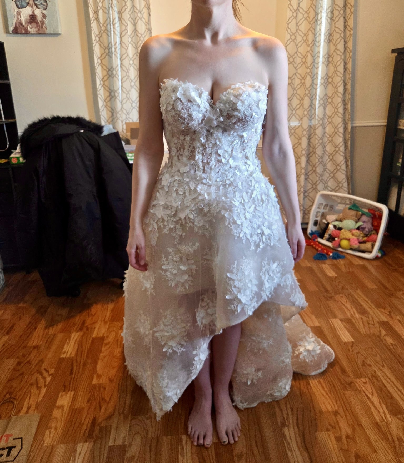 dresses for attending a fall wedding Cottagecore Style Wedding Dresses With Floral Lace Appliques – alinanova main image 0