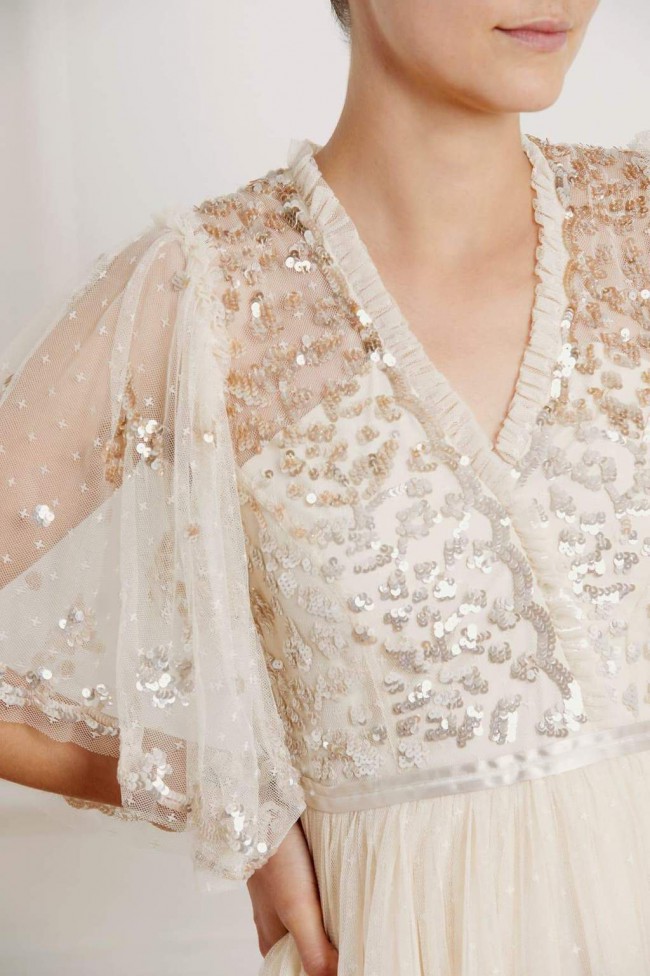 patchwork sequin gown