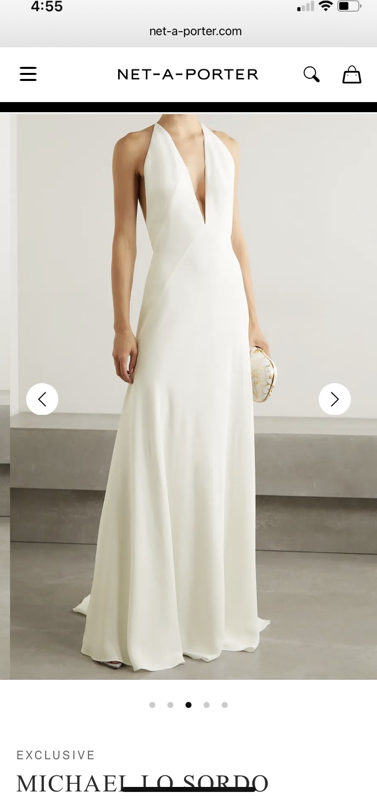 Michael Lo Sordo Alexandra silk crepe de chine gown New Wedding Dress ...