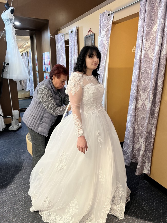 Deklaire Bridal 509 Off the Shoulder Sweetheart Ballgown Wedding Dress
