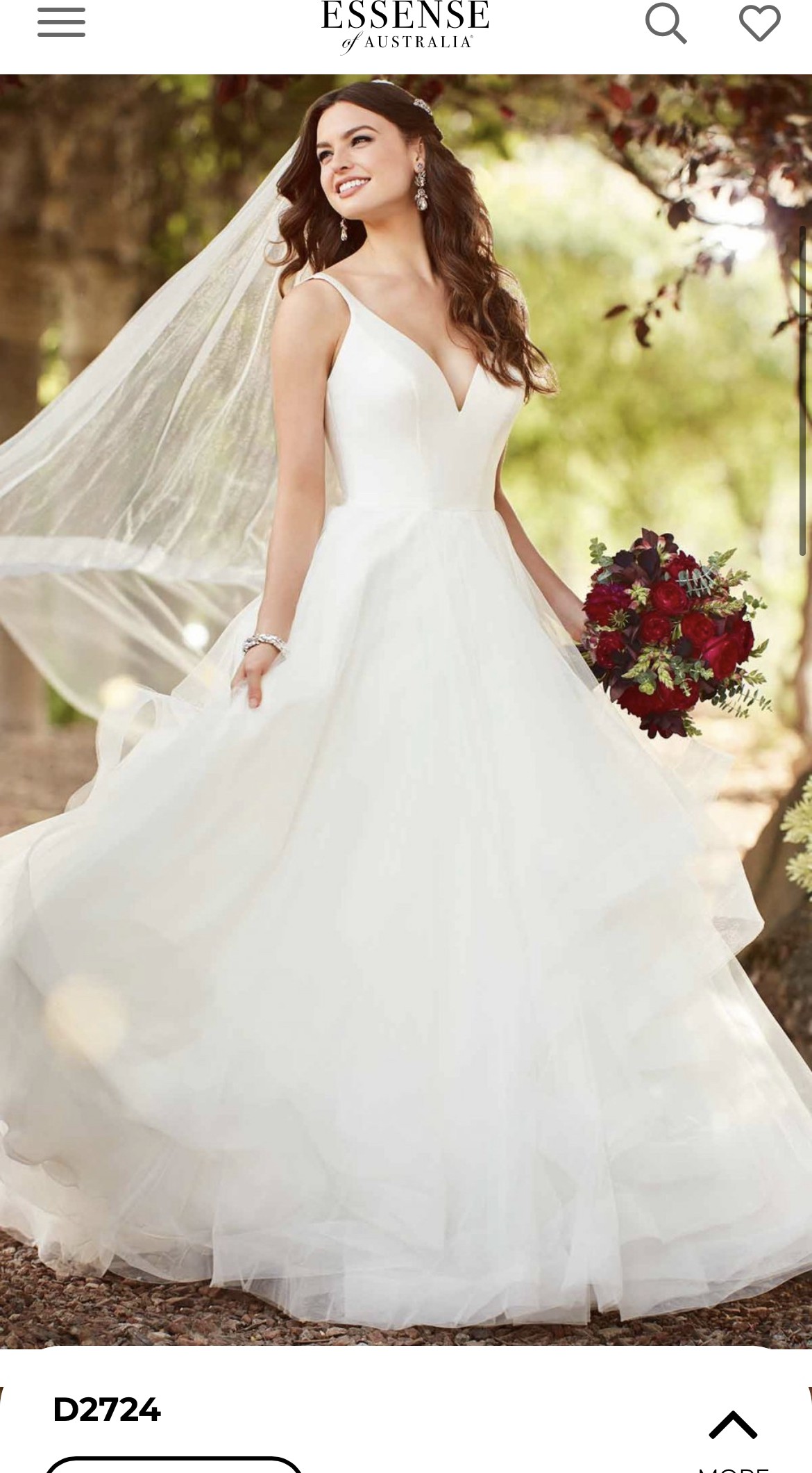 Essense of Australia, D2724 New Wedding Dress Save 35% Stillwhite
