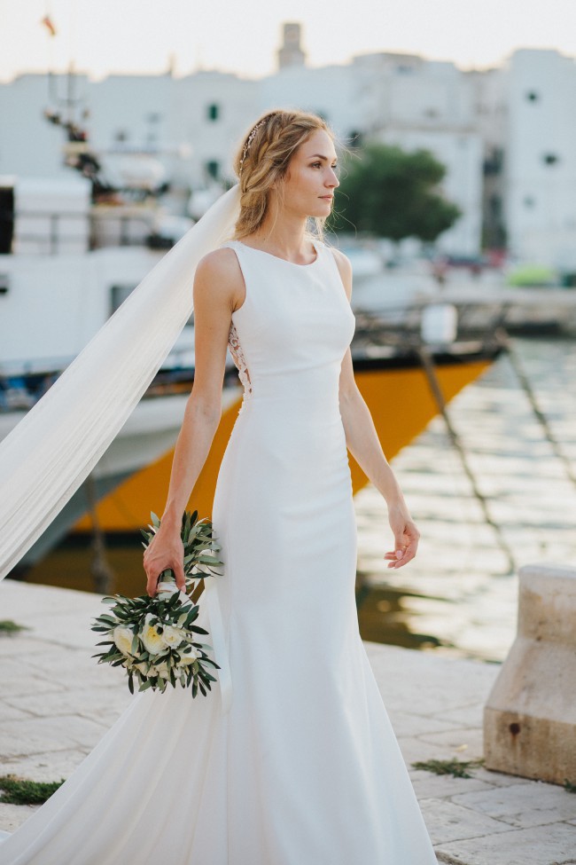 bateau neckline wedding dress