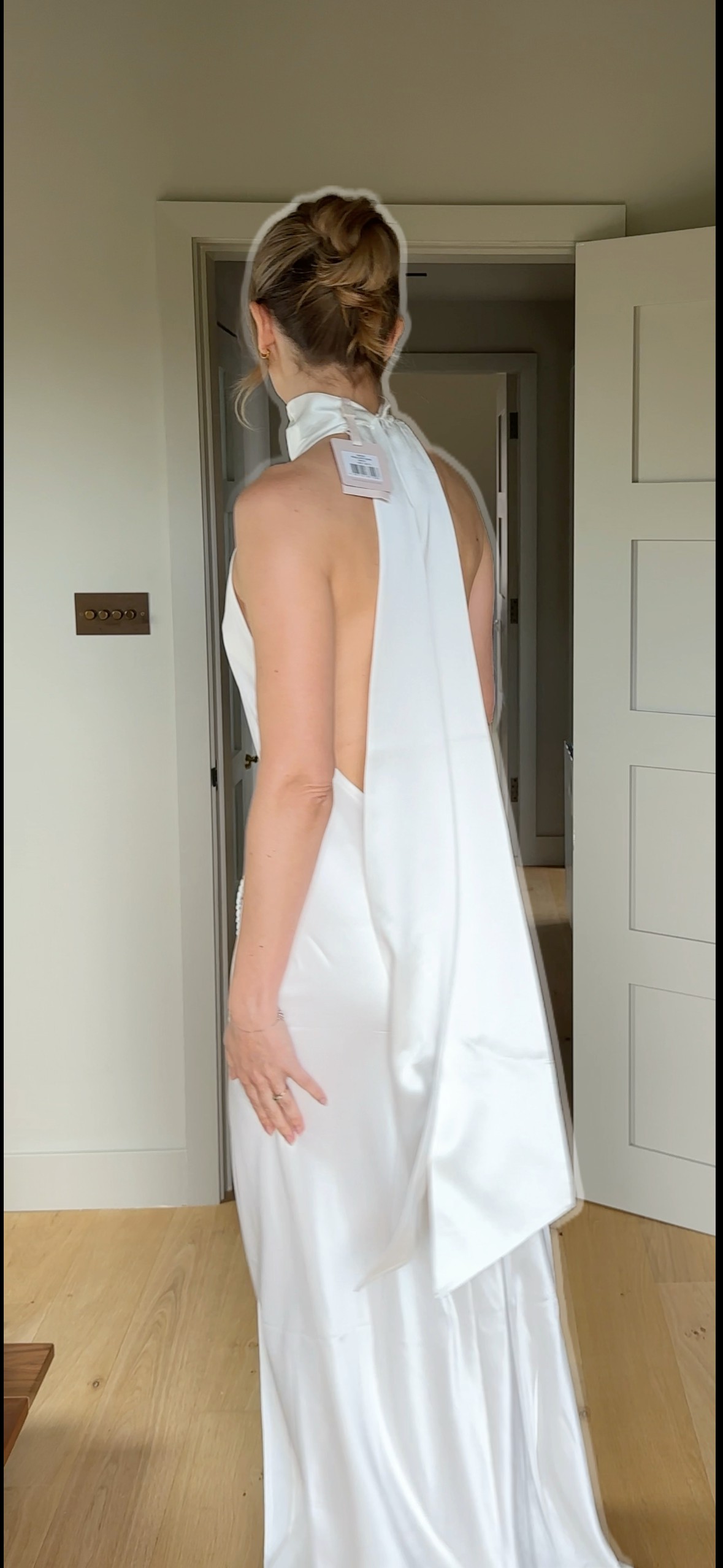backless satin wedding dress Simple White Mermaid Backless Boho Wedding Dress