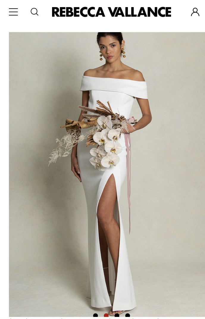 REBECCA VALLANCE 関税込BridalAliciaEmbellishedCrepeMidiDress Rebecca Vallance Preowned Wedding Dress Save 42% - Stillwhite