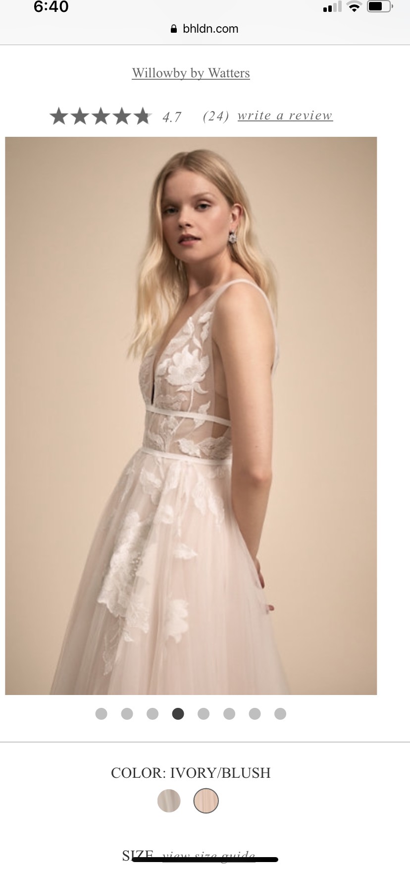 BHLDN, Hearst Gown Blush Second Hand Wedding Dress Save 37