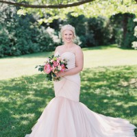 Mark Zunino Blush Wedding Dress