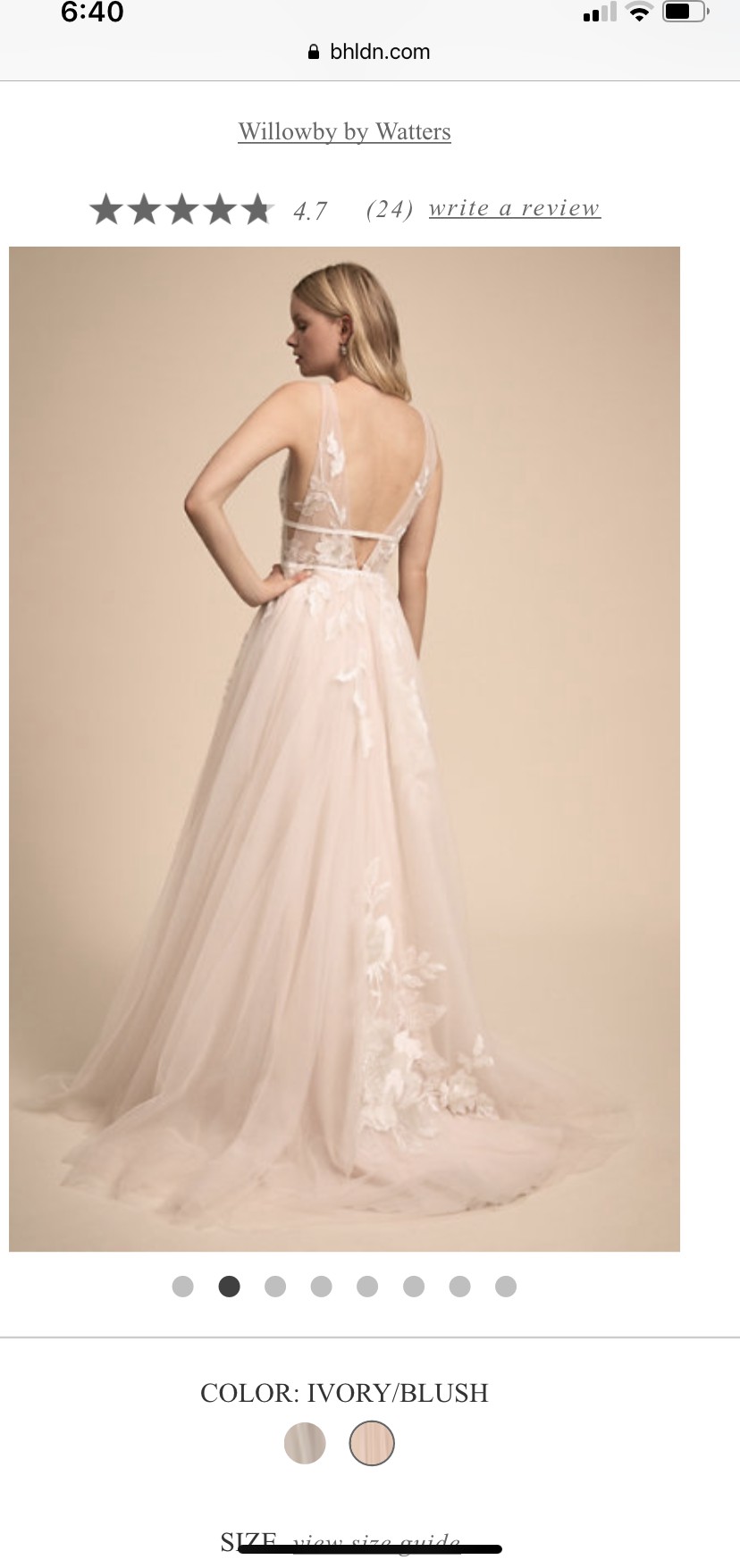 Bhldn blush wedding dress Clearance