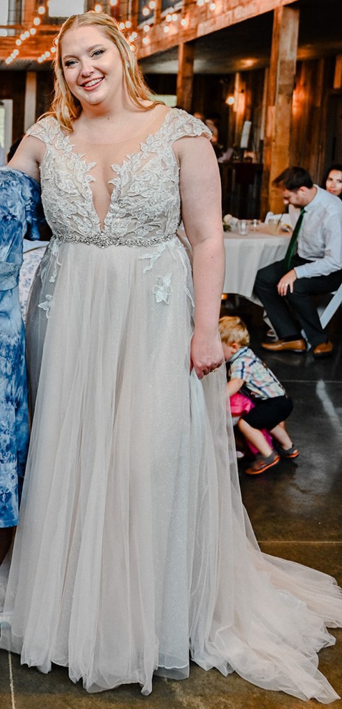 princess polly baby blue dress Boho Wedding Dress, Celestial Wedding Dress, Plus Size Wedding Dress, Vow  Renewal Dress, Alternative Dress, Curvy Bride Gown ~ Bloom main image 0