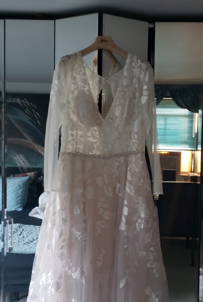 pink wedding attire
