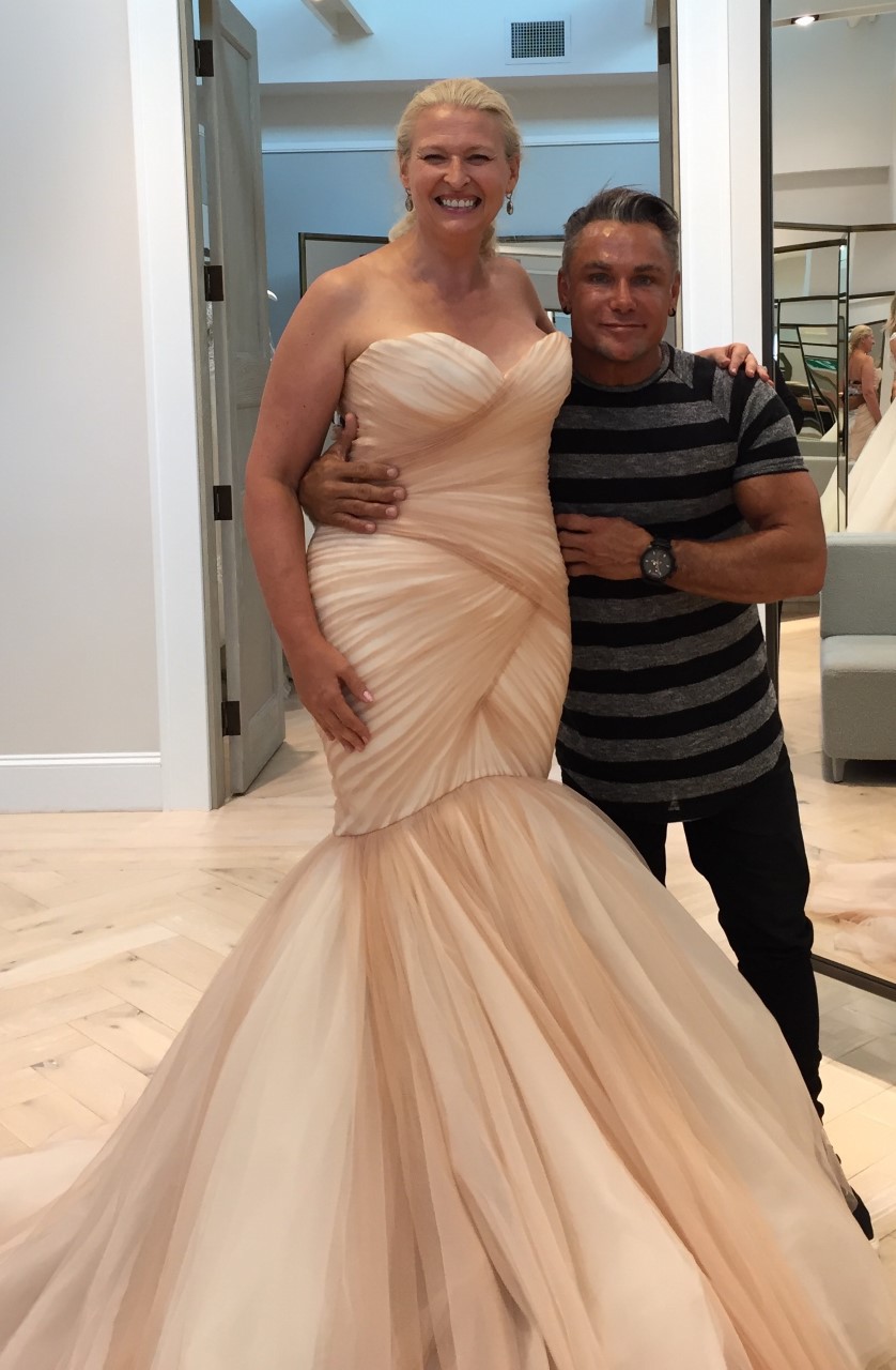 Mark Zunino Blush Wedding Dress