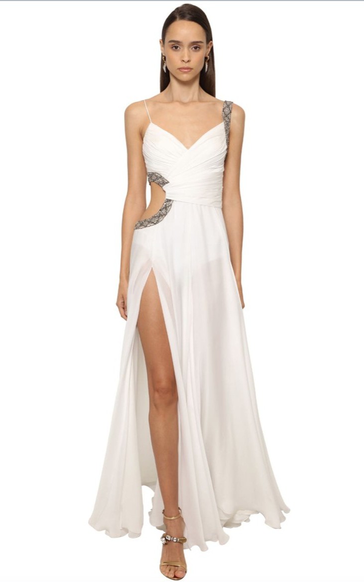 Roberto Cavalli New One Sleeve Silk Gown with Cut out Waist For Sale at  1stDibs  roberto cavalli snake dress roberto cavalli white dress how to  cut sleeve for gown