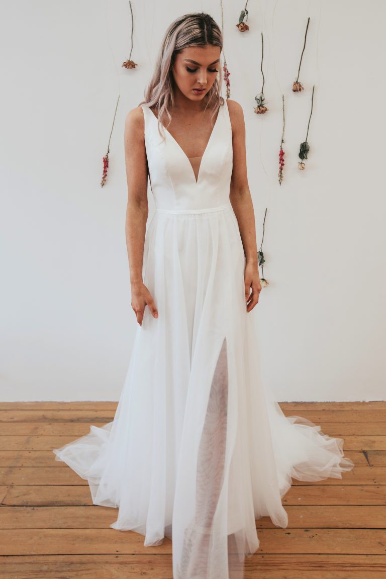 Wedding Dress Ideas, Designers & Inspiration  V neck wedding dress,  Amazing wedding dress, Wedding dress bra