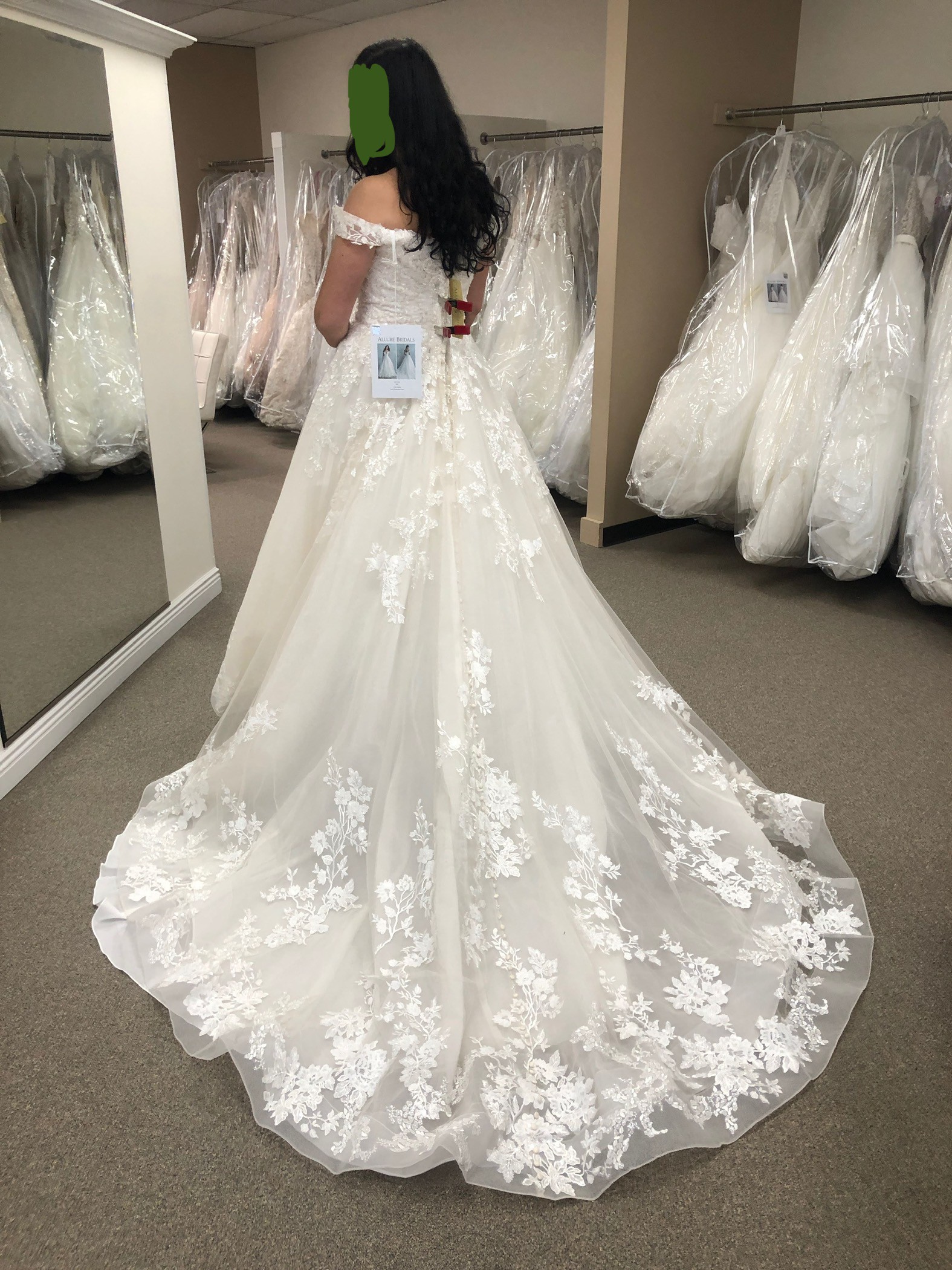 Allure 9807 Wedding Dress for sale in Sacramento  Designer Sample, Size  10, $1470 — Olive & Ivory