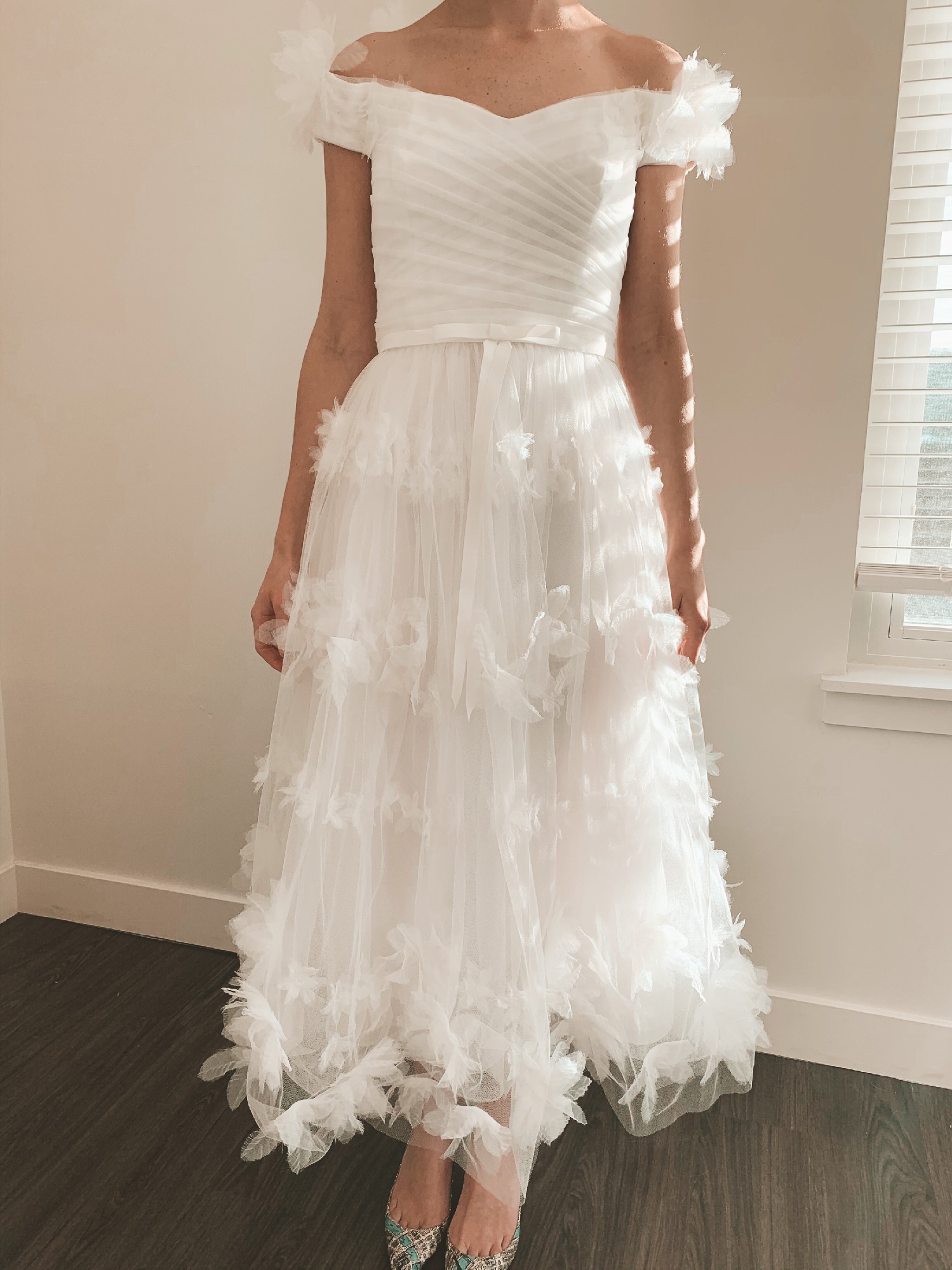 marchesa off shoulder