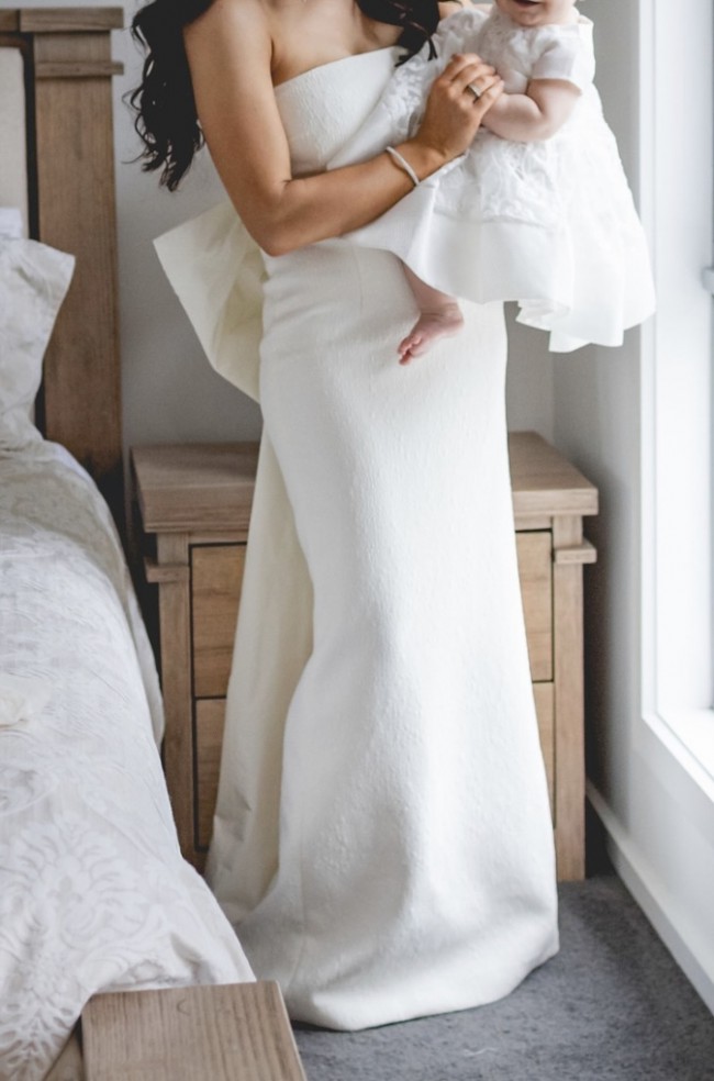 Rebecca Vallance Rosette Strapless Gown