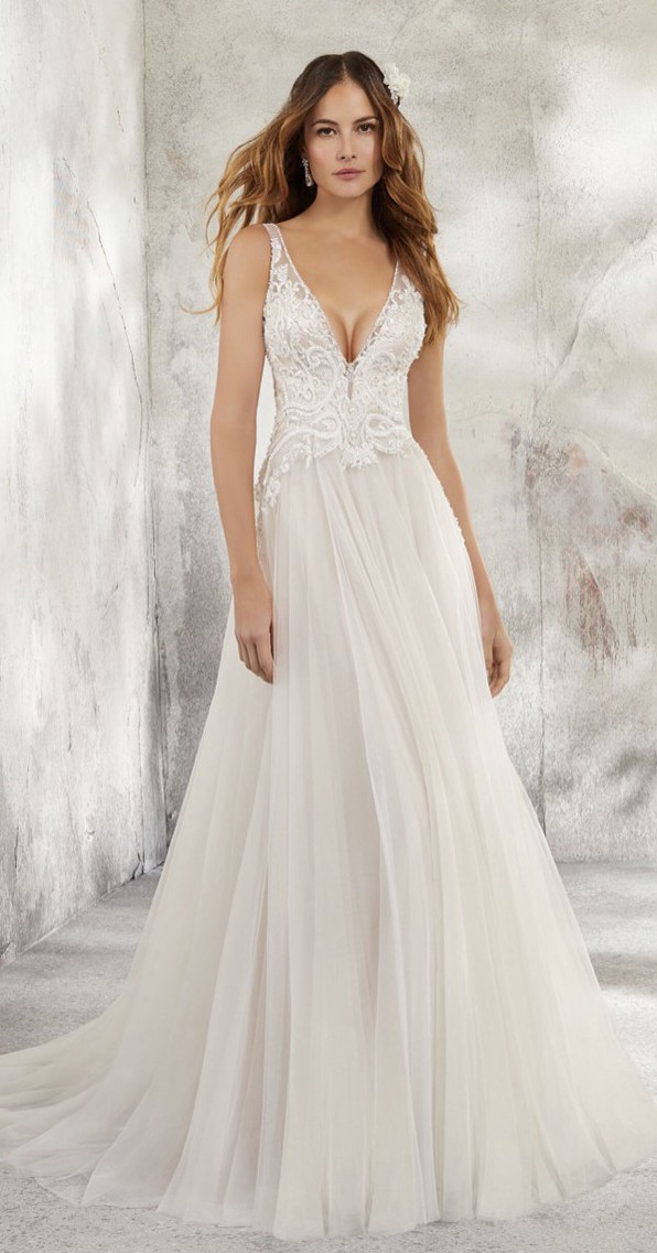 formal wear replacer wedding dress Replacement Printing Buttoned Back Aline Wedding Dress main image 0