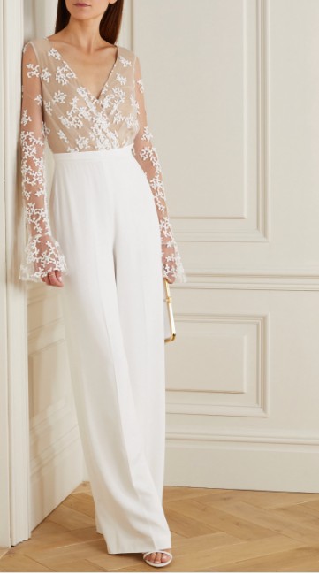 open lace back dress ROMILLY DEEP V NECK JUMPSUIT WITH METAL DETAIL – AKIRA main image 0