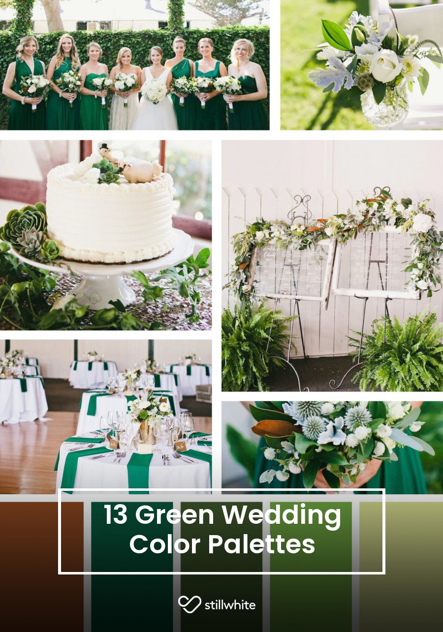 13 Green Wedding Color Palettes – Stillwhite Blog