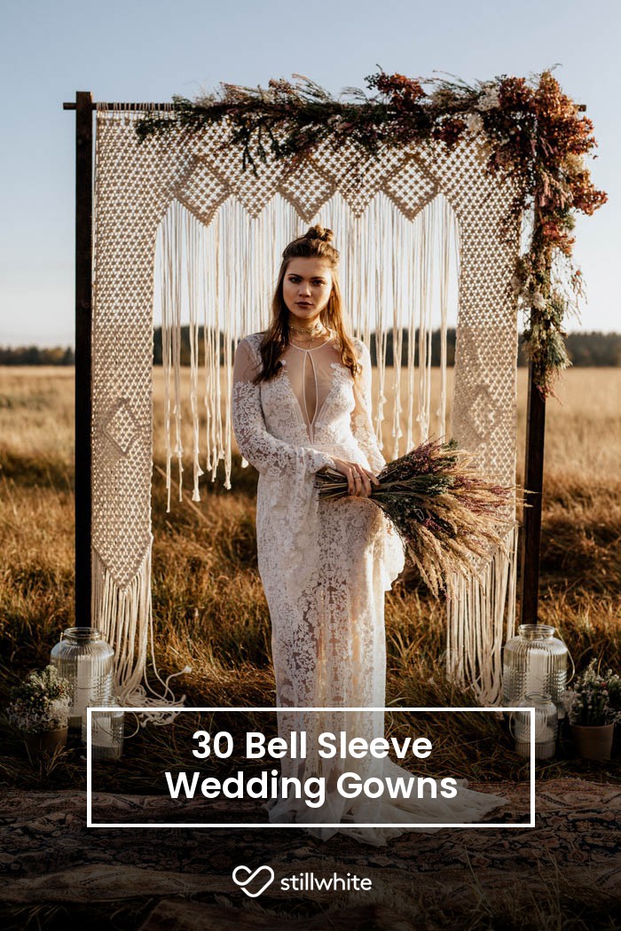 30 Bell Sleeve Wedding Gowns Stillwhite Blog