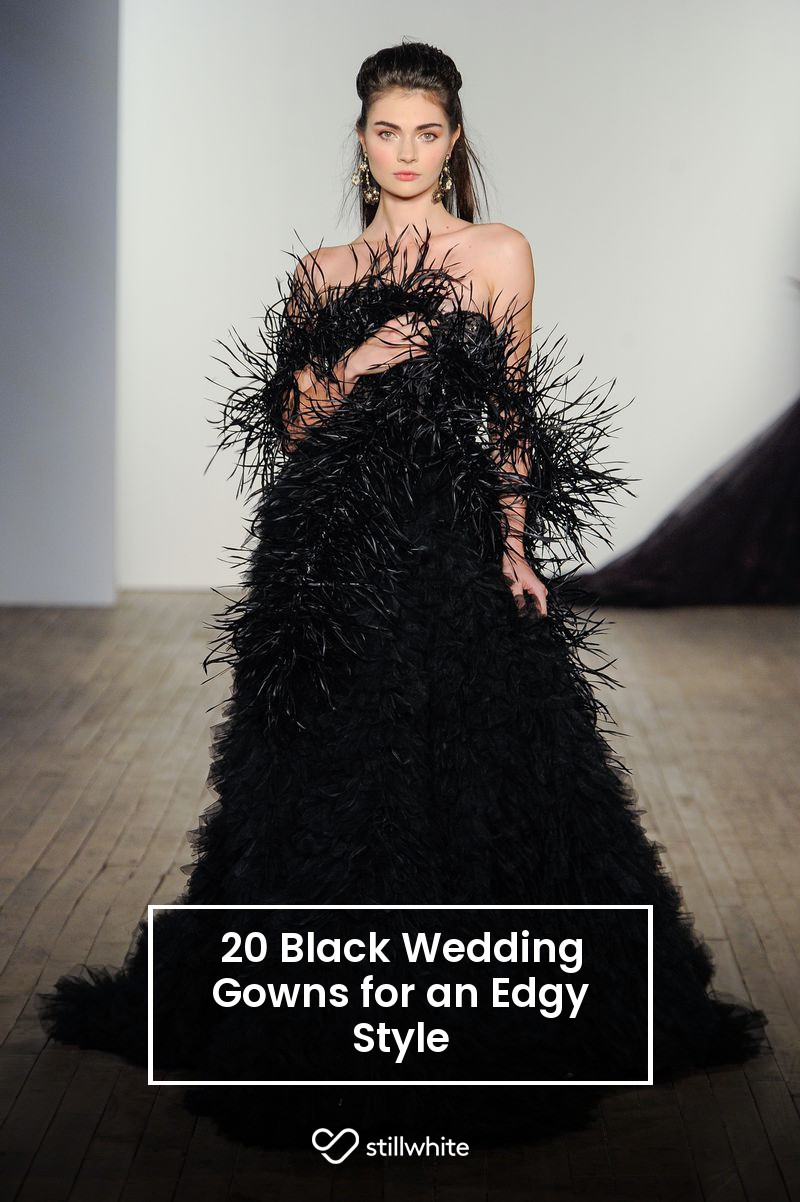 20 Black Wedding Gowns for an Edgy Style – Stillwhite Blog