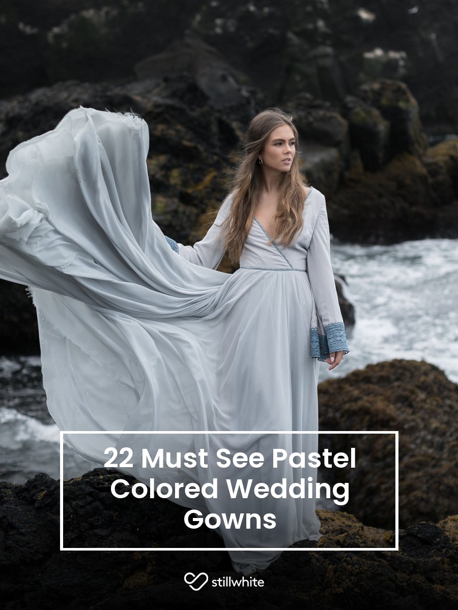 22 Must See Pastel Colored Wedding Gowns – Stillwhite Blog