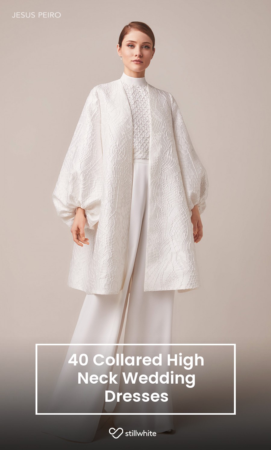 40 Collared High Neck Wedding Dresses – Stillwhite Blog